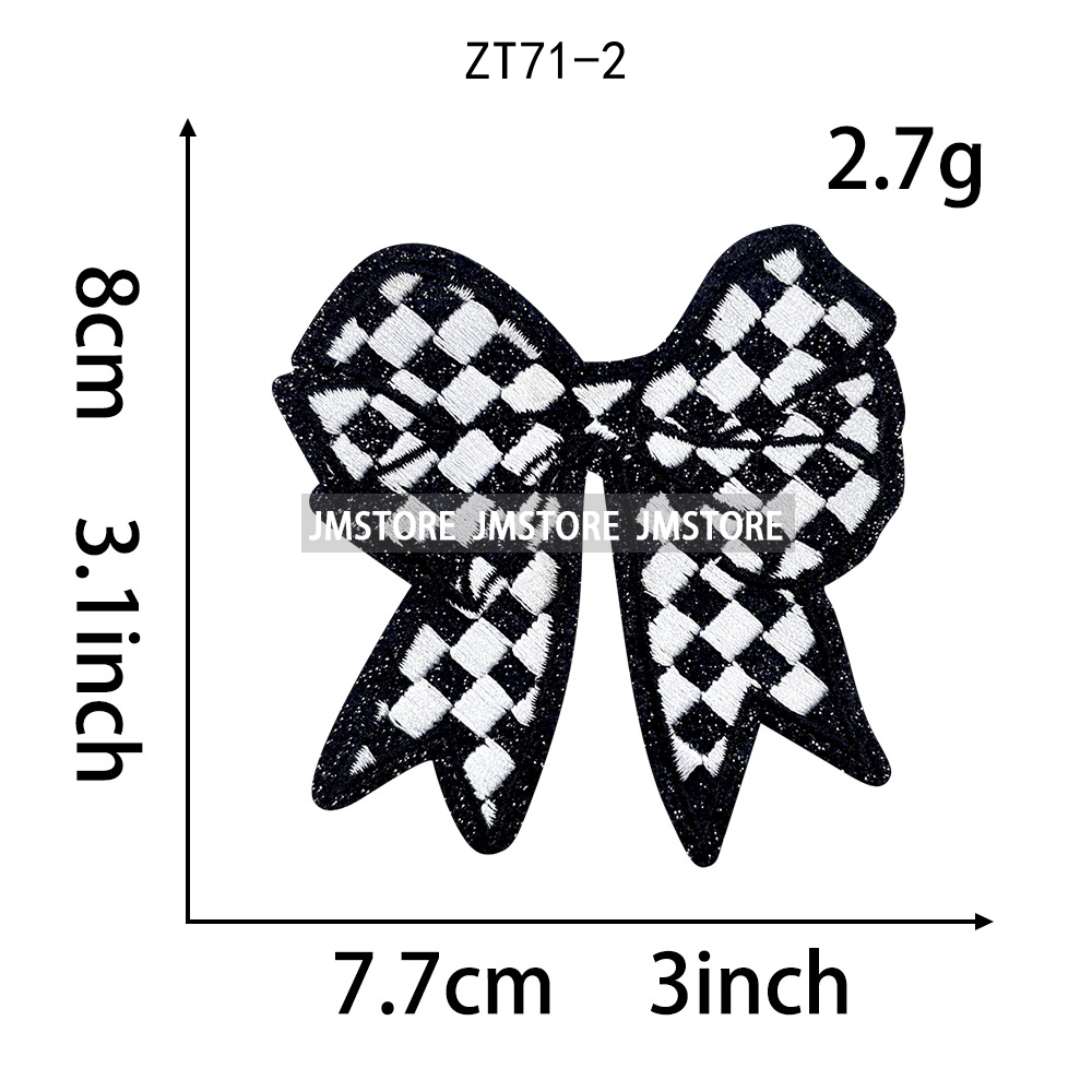 Colorful Checkered Bows Stars  - Embroidery Lovers review and price