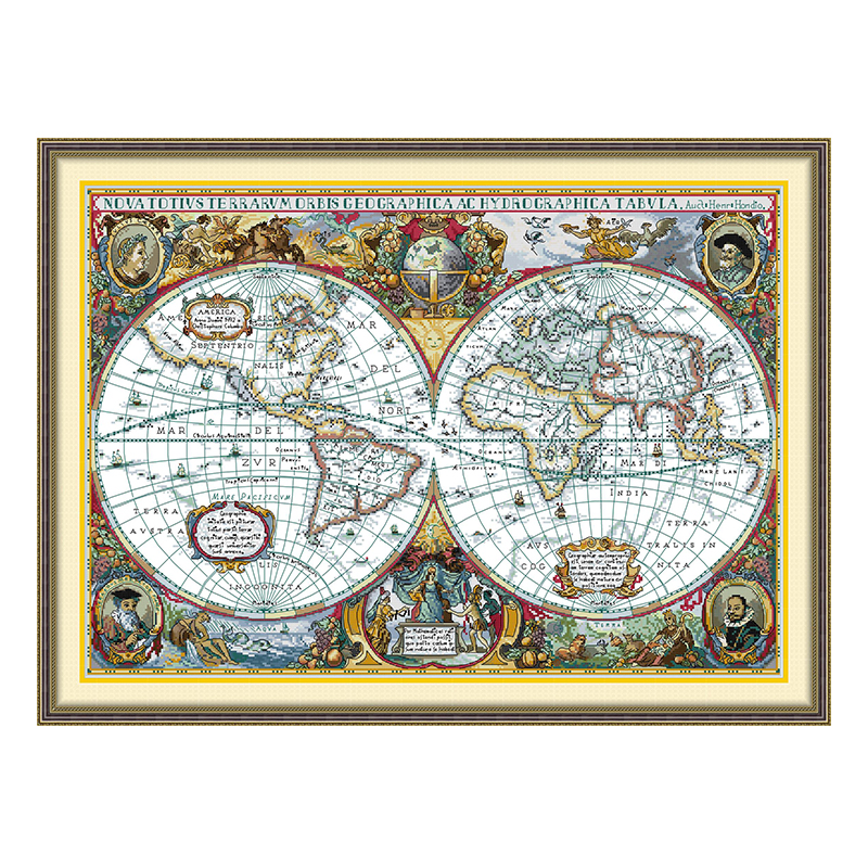 World Map Patterns Counted Cro - Embroidery Job review and price