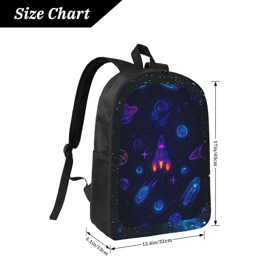 Galaxy Space Print Mens Backpa - Embroidery Print review and price