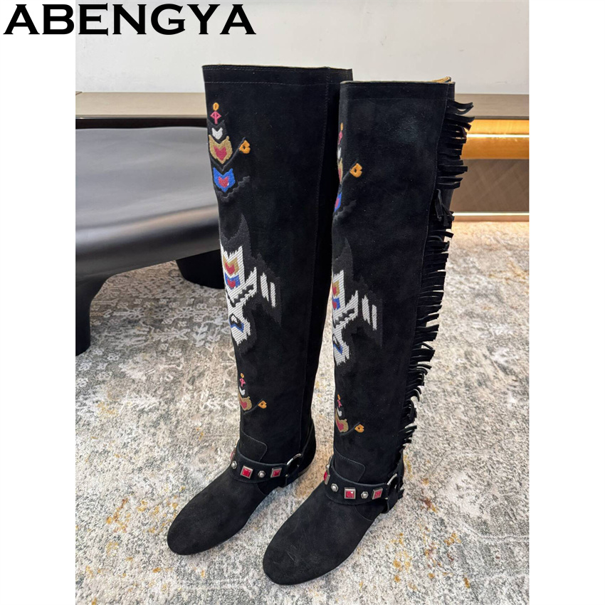 ABENGYA 2026 Winter New Knee H - Embroidery Print review and price