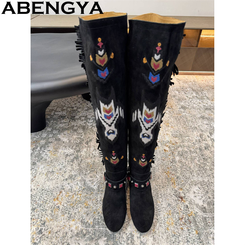 ABENGYA 2026 Winter New Knee H - Embroidery Print review and price
