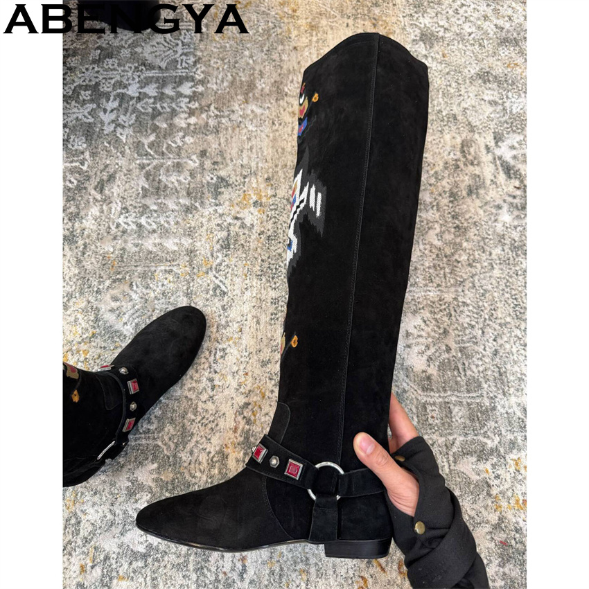 ABENGYA 2026 Winter New Knee H - Embroidery Print review and price