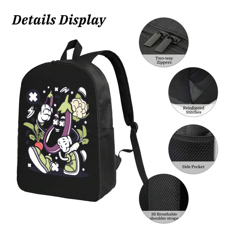 Funny Cartoon Vegetable Print  - Embroidery Print review and price