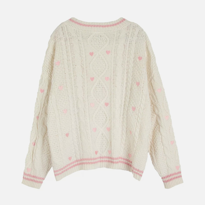 Lover Cardigan with Pink Heart - Embroidery Lovers review and price