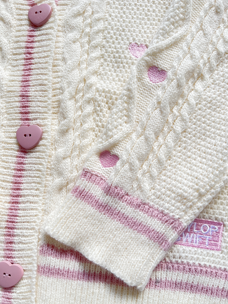 Lover Cardigan with Pink Heart - Embroidery Lovers review and price