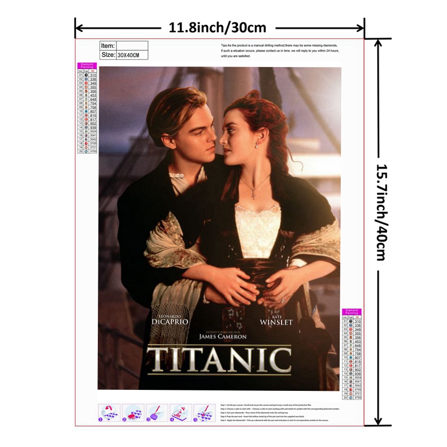 Titanic Romantic Movie 5D DIY  - Embroidery Lovers review and price