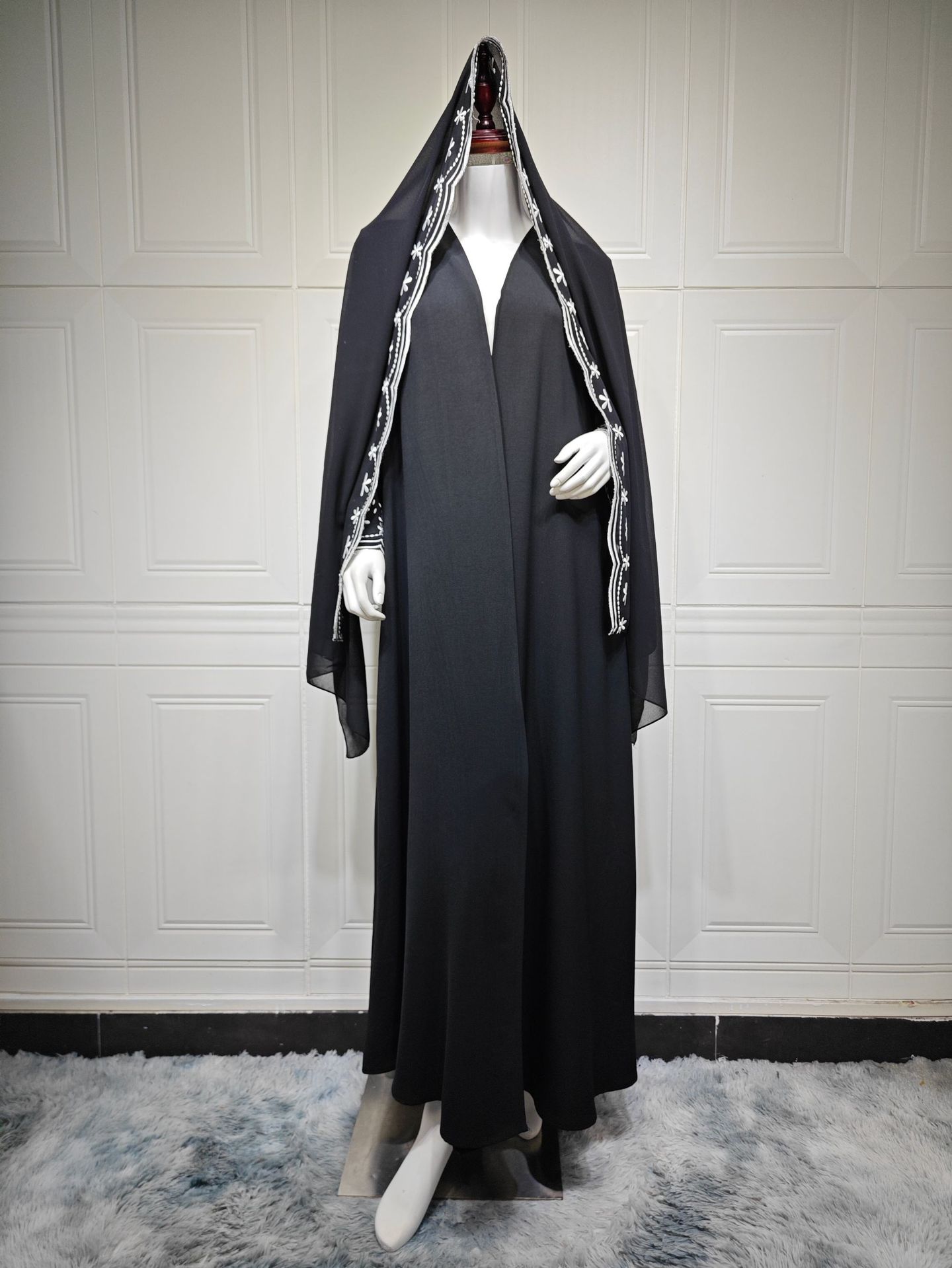 Ramadan Embroidery Cardigan Mo - Embroidery Hijab review and price