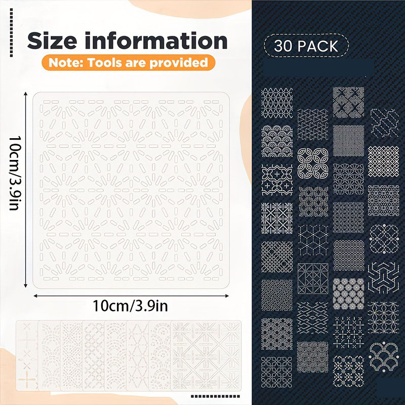 30Pcs Embroidery Templates DIY - Embroidery Meaning review and price