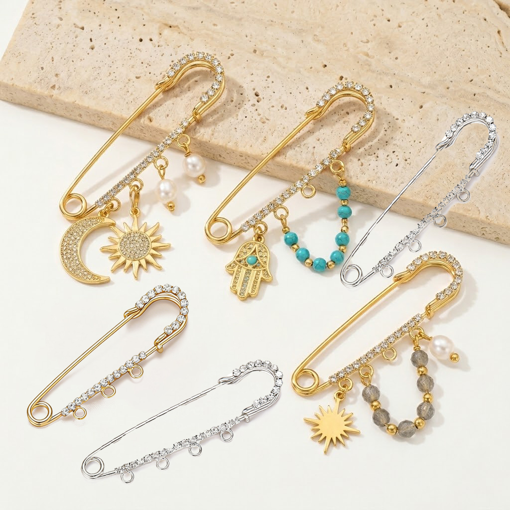 5pcs Rhinestone Charms Safety  - Embroidery Simple review and price