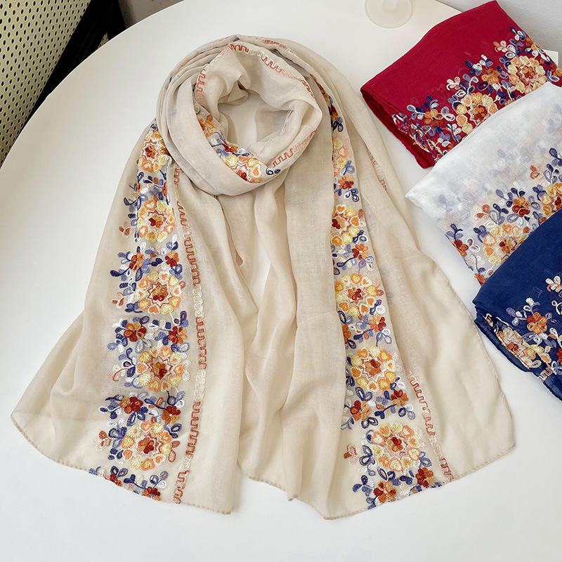 2025 New Soft Cotton Hijab Sca - Embroidery Hijab review and price