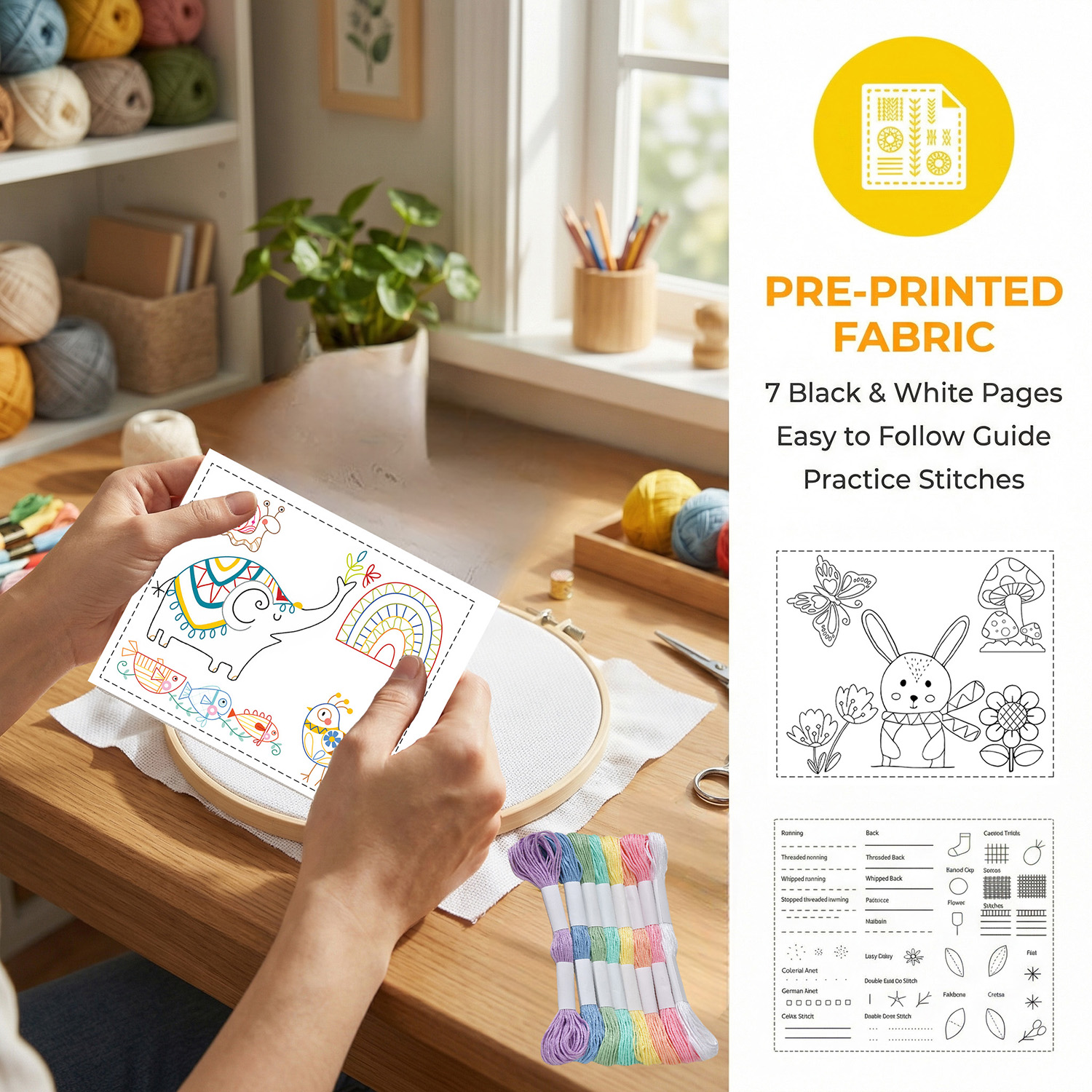 9 Sheets  Embroidery Kit for B - Embroidery Guide Book review and price