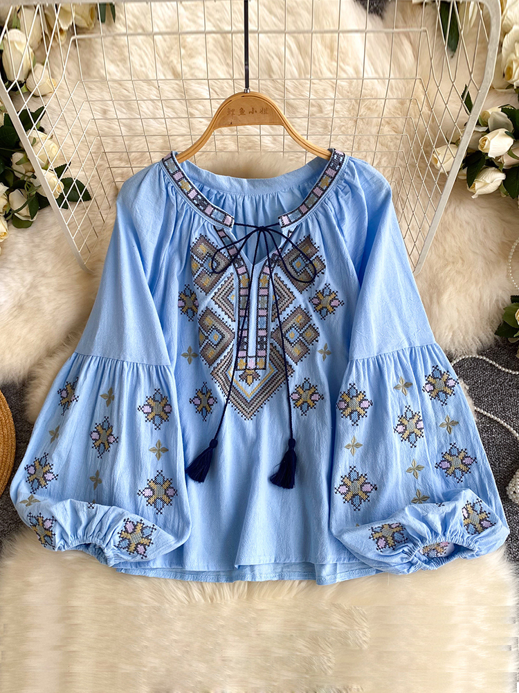 Women Bohemian Blouse Embroide - Embroidery Class review and price