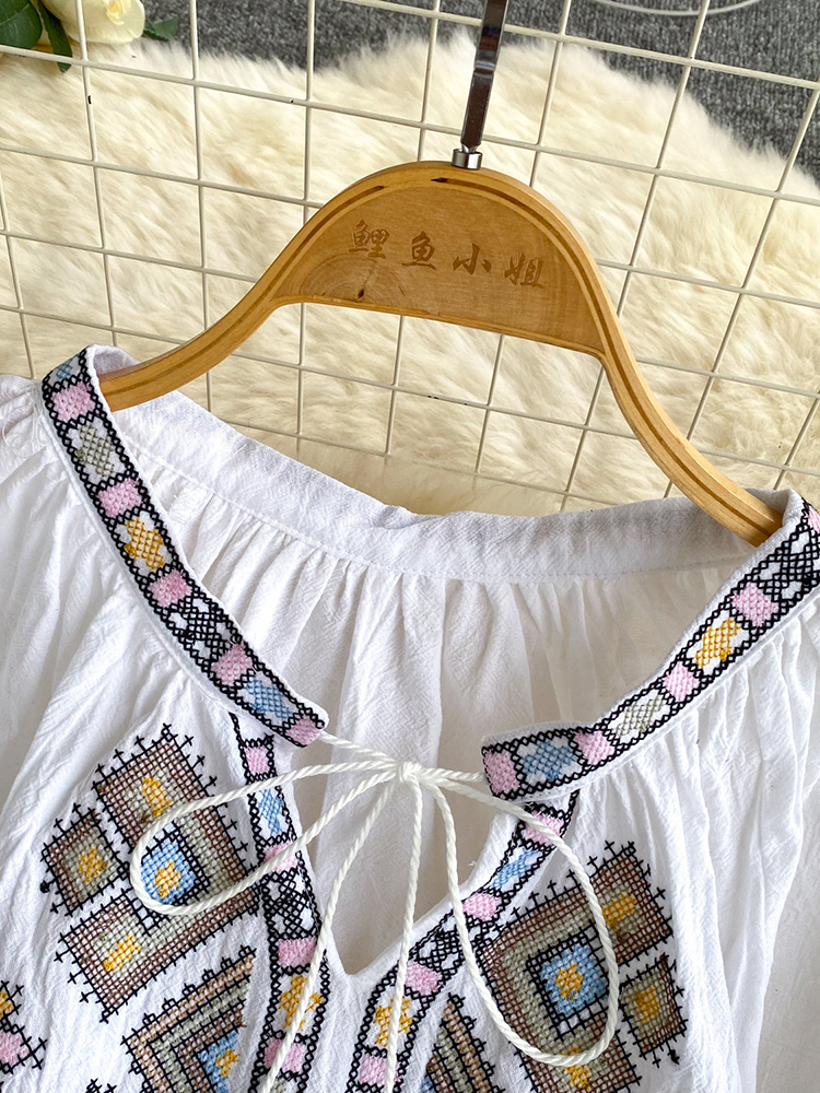Women Bohemian Blouse Embroide - Embroidery Class review and price