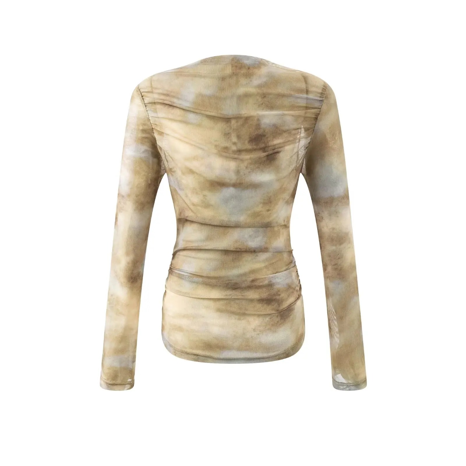 2025 Sexy Tie-Dye Print Ruched - Embroidery Print review and price