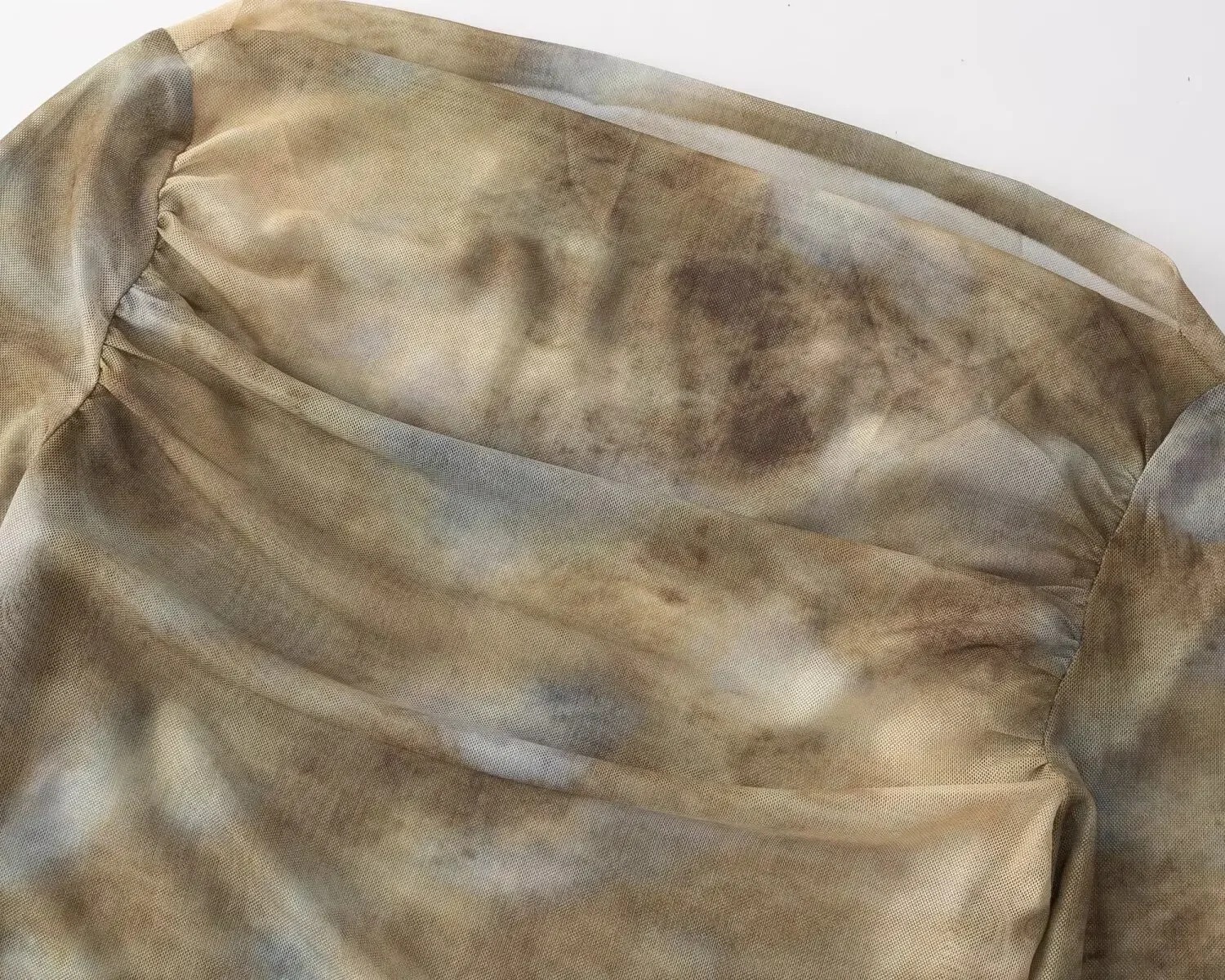 2025 Sexy Tie-Dye Print Ruched - Embroidery Print review and price