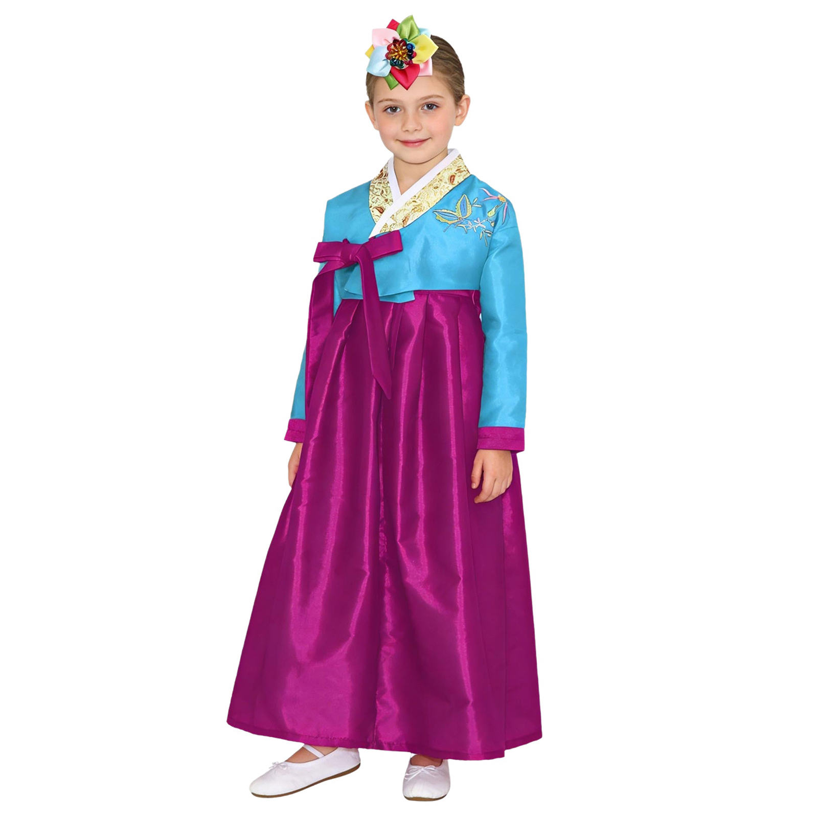 Kids Girls Korean National Han - Embroidery Dress review and price