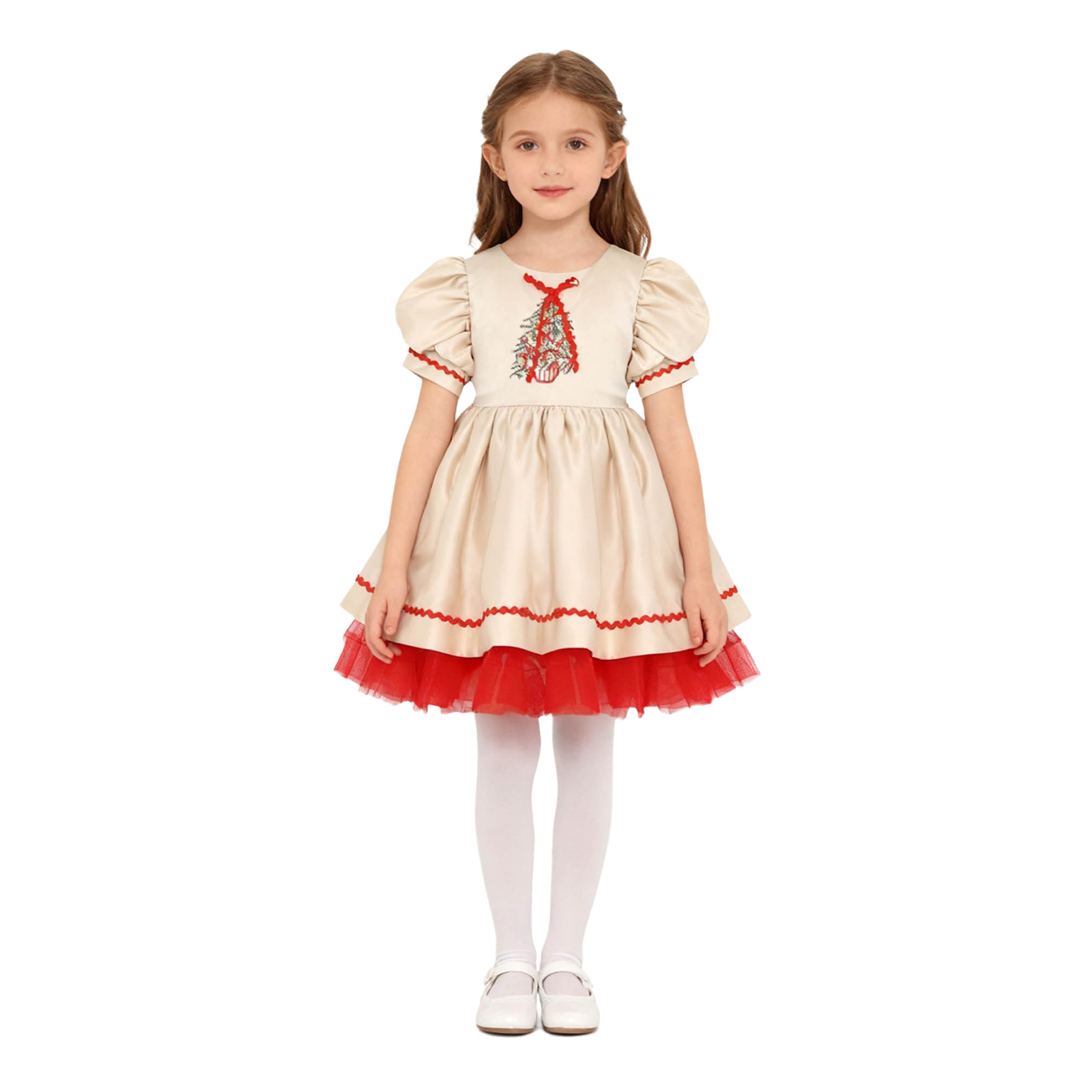 Kids Girls Christmas Santa Dre - Embroidery Dress review and price