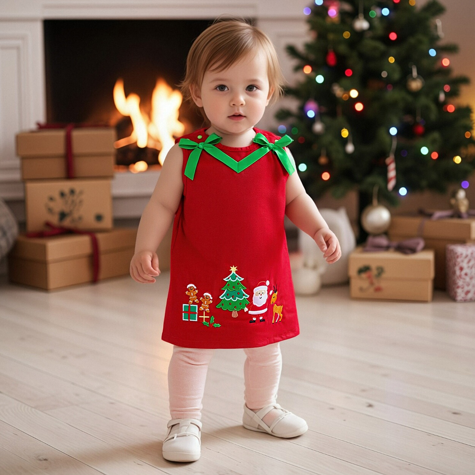 1-4Y Toddler Girl Christmas Ta - Embroidery Xmas Tree review and price