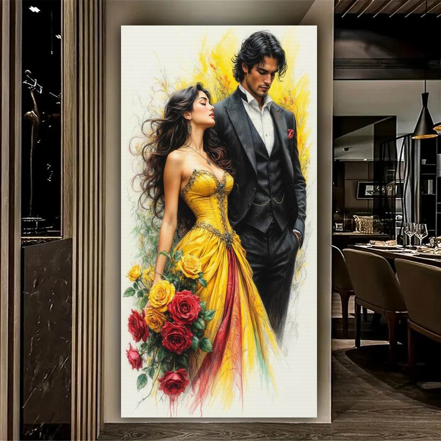 Couple Rose Large Size Diy Dia - Embroidery Lovers review and price