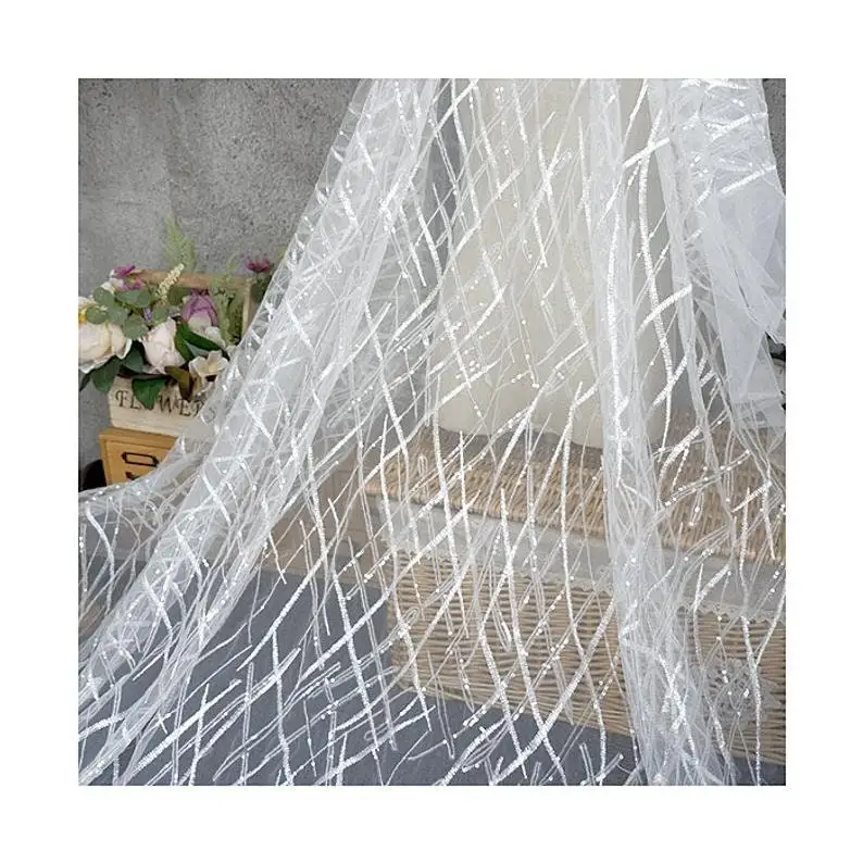 Heavy Sequins Lace fabric Flow - Embroidery Veil review and price