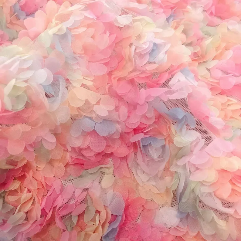 3d chiffon rose flower lace fa - Embroidery Veil review and price