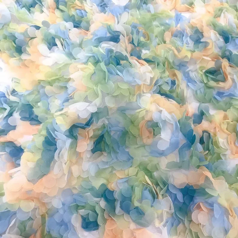 3d chiffon rose flower lace fa - Embroidery Veil review and price