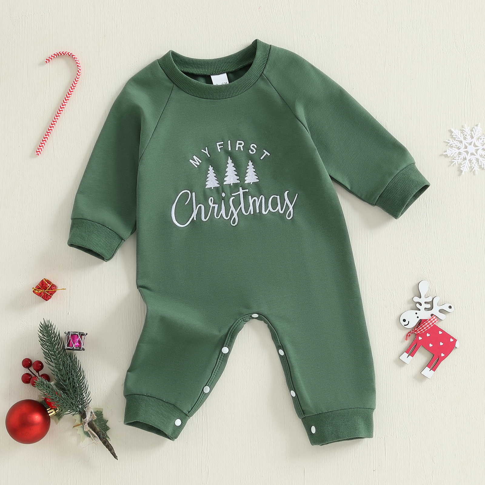 Baby Boy Christmas Romper Lett - Embroidery Xmas Tree review and price