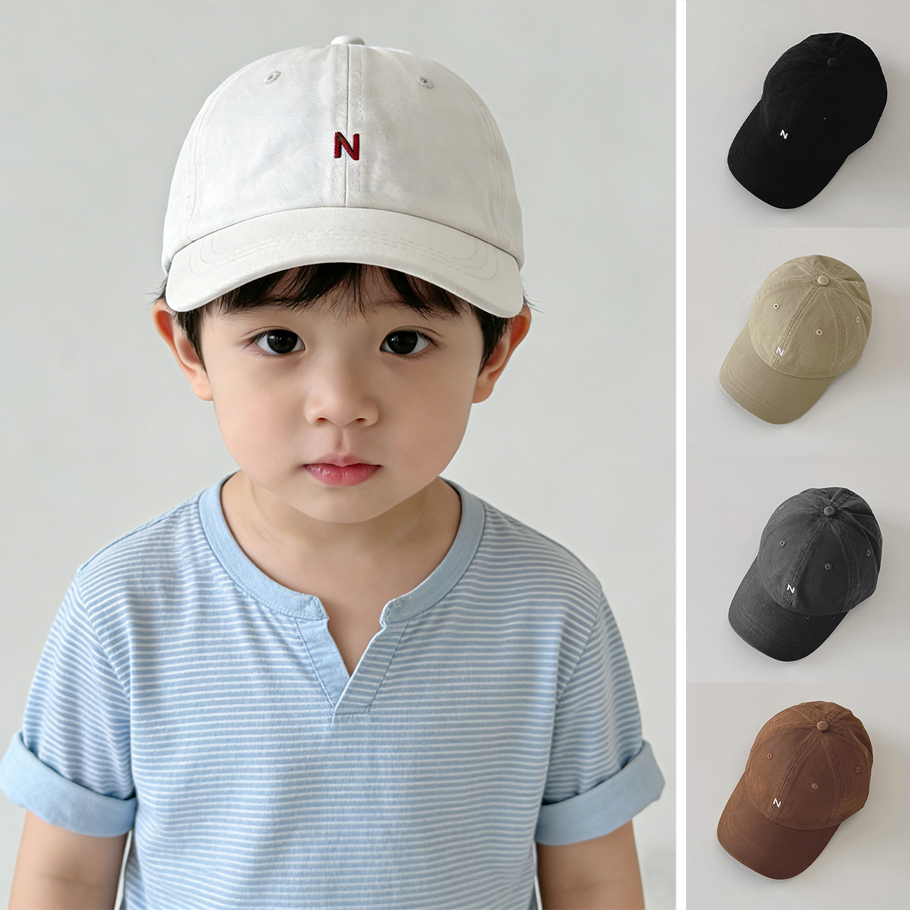 N-Letter Baby Peaked Hat Solid - Embroidery Letter N review and price