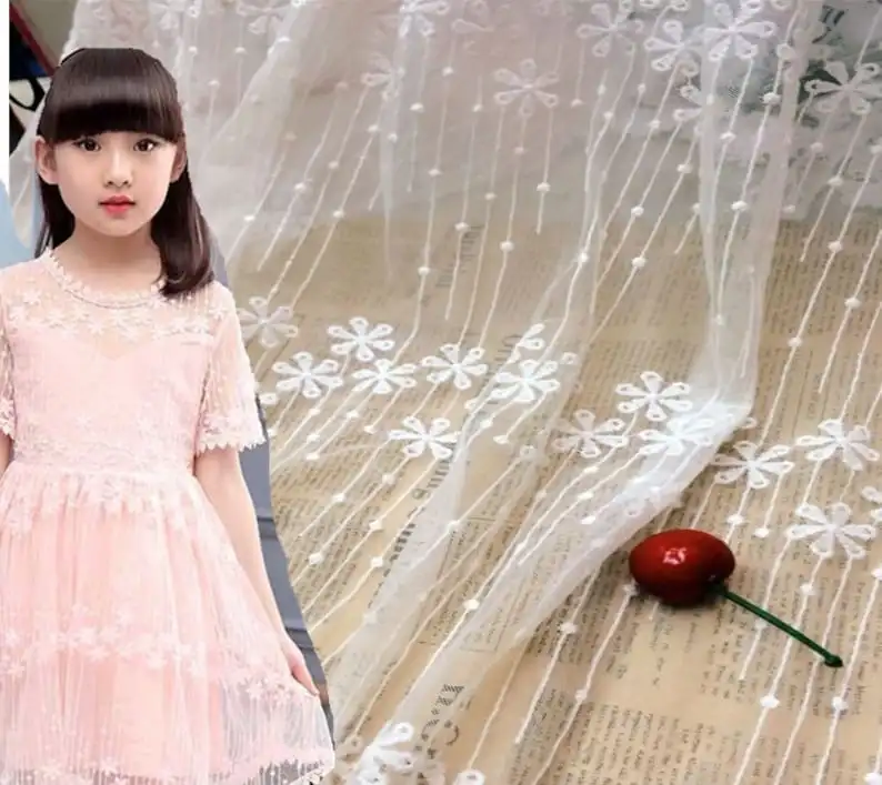 1 yard flower embroidery Lace  - Embroidery Veil review and price