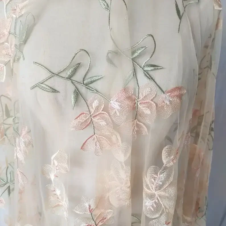 Beautiful Flower Lace fabric A - Embroidery Veil review and price