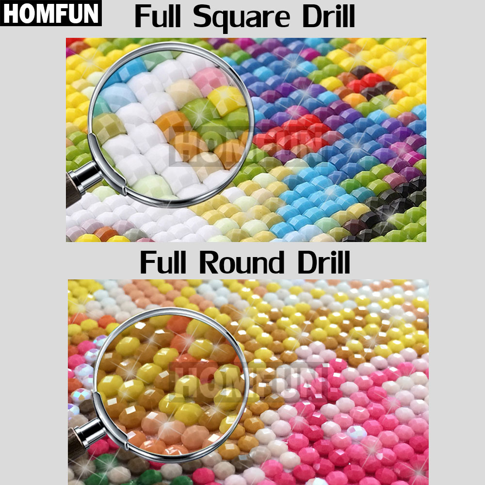 HOMFUN Diamond Painting Full S - Embroidery Cross Stitch Patterns review and price