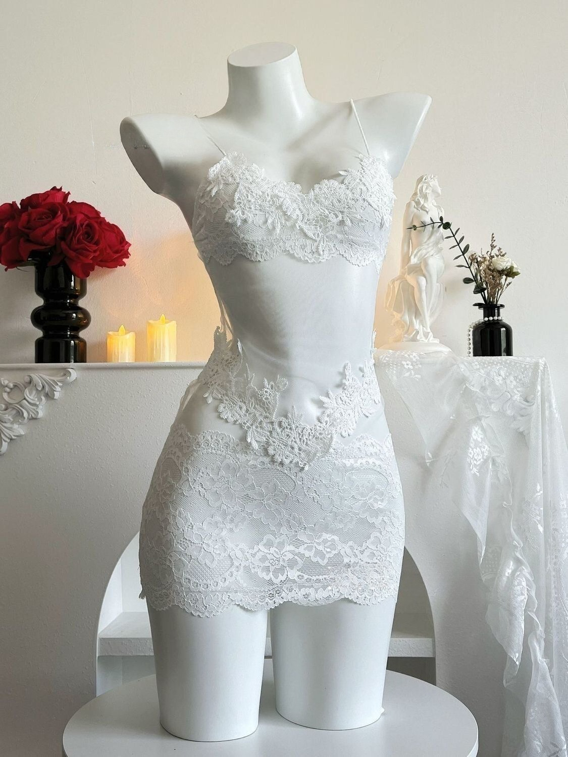 Sexy Lace Embroidery Strapless - Embroidery Dress review and price