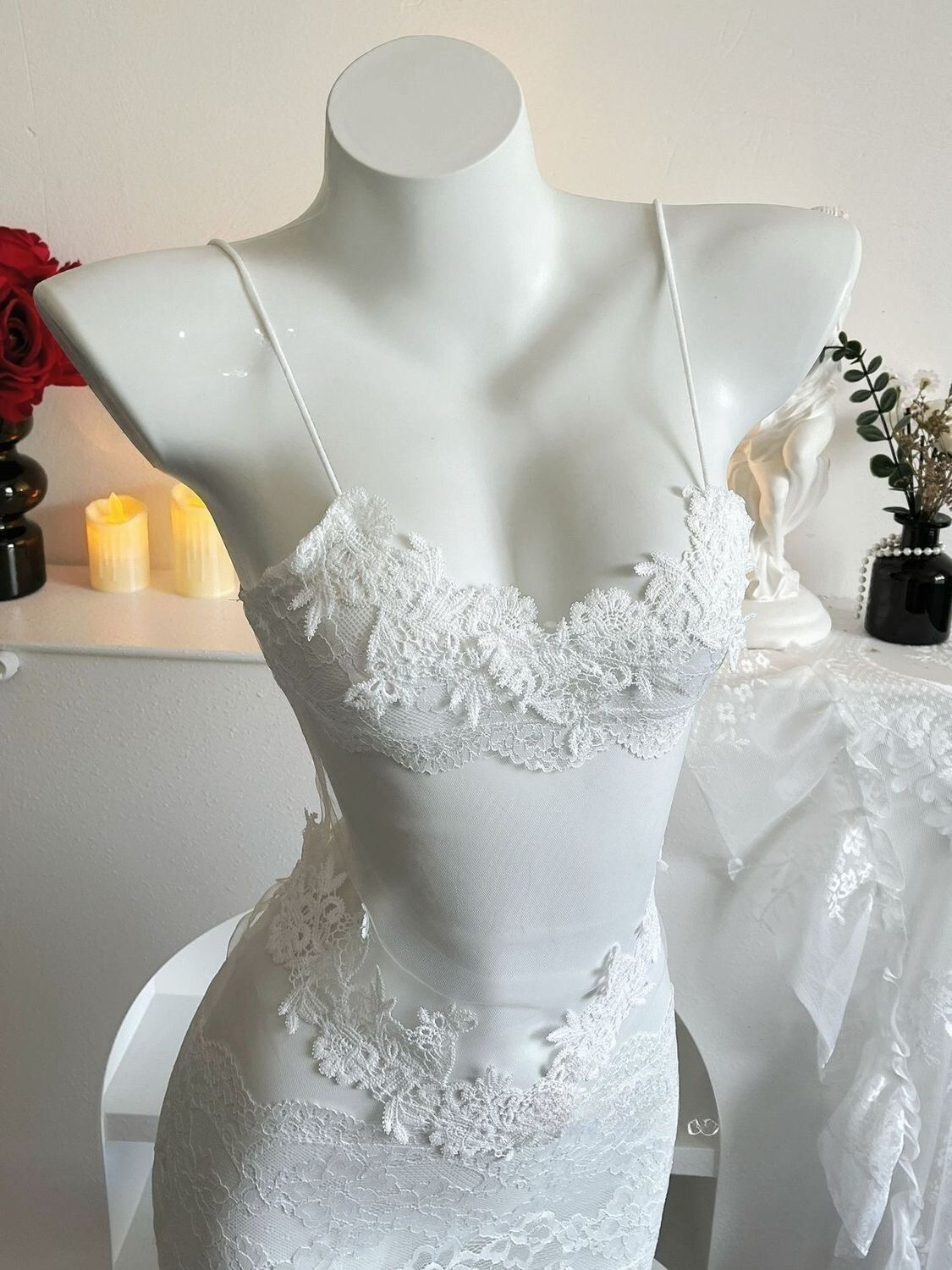 Sexy Lace Embroidery Strapless - Embroidery Dress review and price