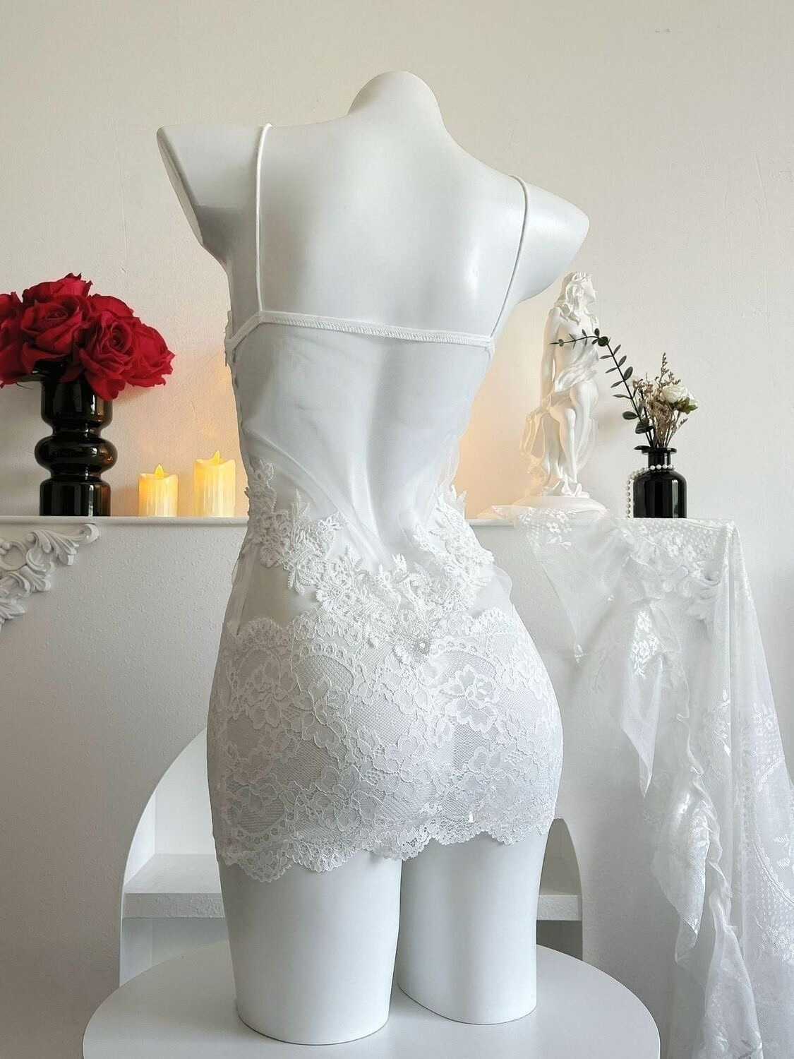 Sexy Lace Embroidery Strapless - Embroidery Dress review and price