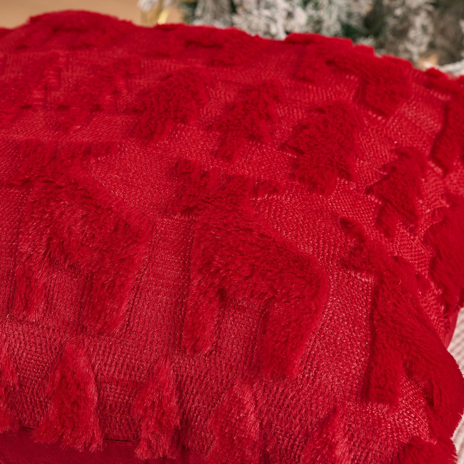 Christmas Plush Pillow Cover S - Embroidery Xmas Tree review and price
