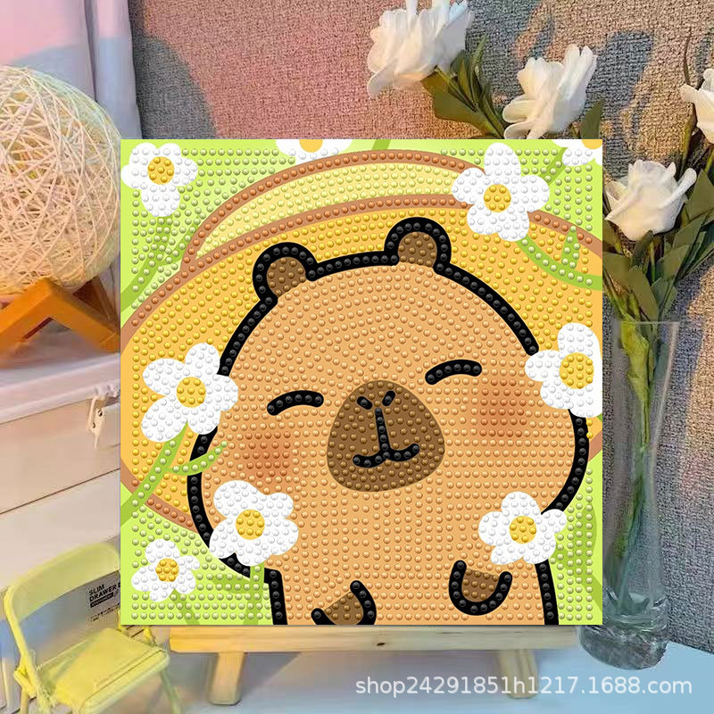 Cartoon Capibala Crystal Diamo - Embroidery Art review and price