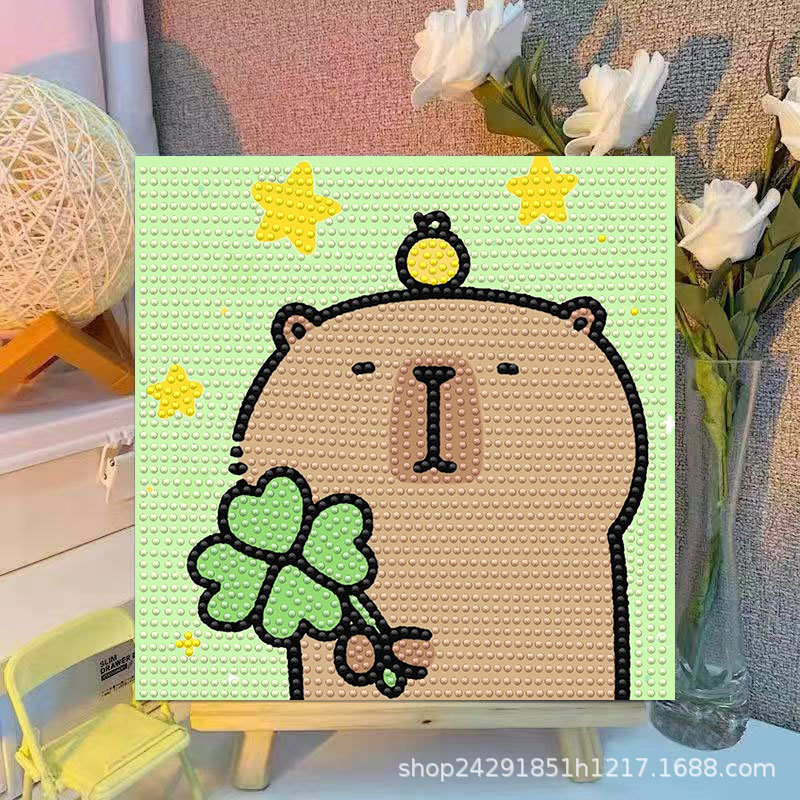 Cartoon Capibala Crystal Diamo - Embroidery Art review and price