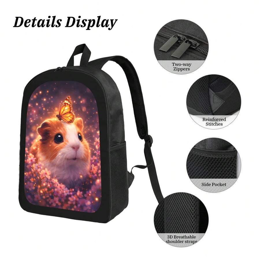 Guinea Pig Print Backpack Styl - Embroidery Print review and price