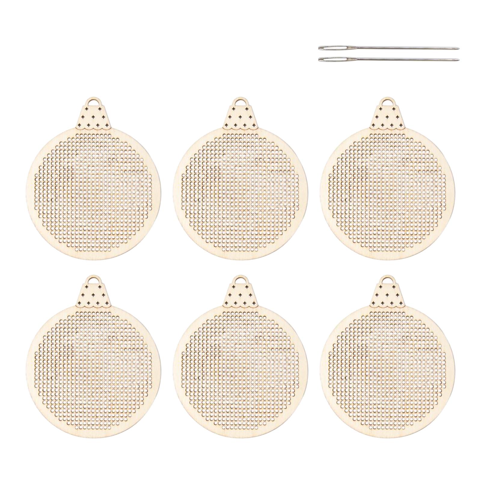 6x Wood Slices DIY Embroidery  - Embroidery Xmas Tree review and price