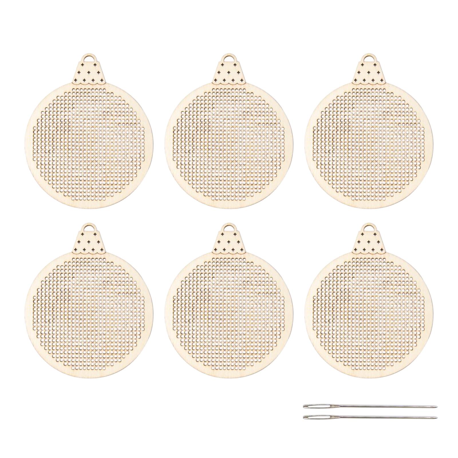 6x Wood Slices DIY Embroidery  - Embroidery Xmas Tree review and price