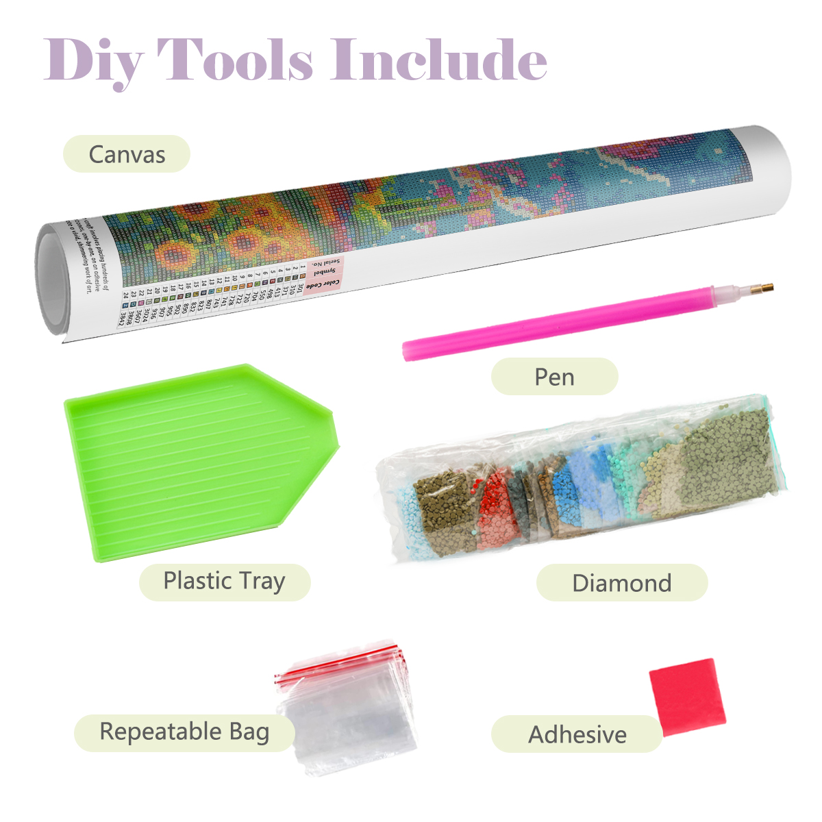 1pc frameless  Diamond Paintin - Embroidery Art review and price