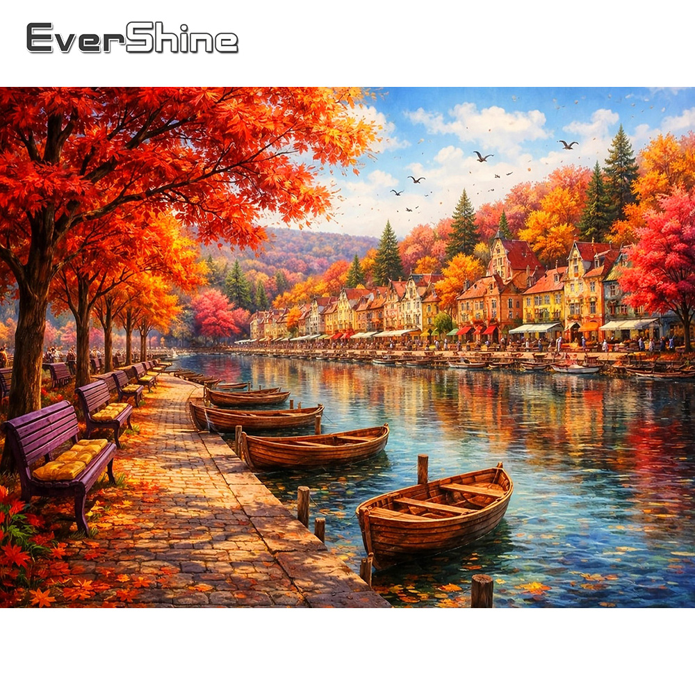 Evershine Diamond Mosaic House - Embroidery Cross Stitch Patterns review and price